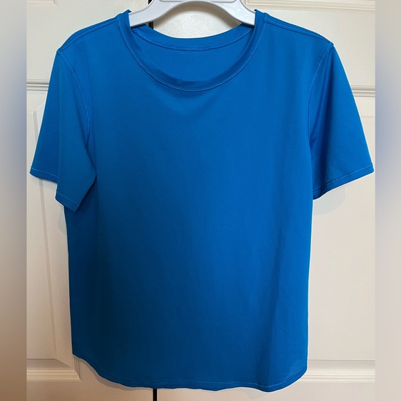 lululemon athletica Tops - Blue Lululemon crewneck tshirt; size 2; gently used good condition